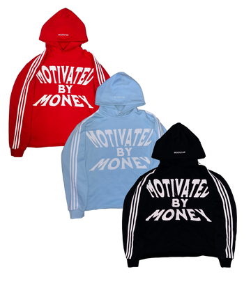 'MOTIVATED BY MONEY' Cropped Hoodies
