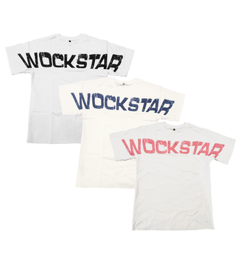 'WOCKSTAR' White Cropped Tee